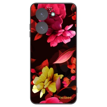Picasee crna silikonska maskica za Xiaomi Redmi A5 - Dark Peonny