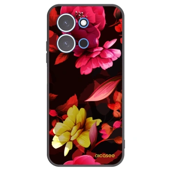 Picasee crna silikonska maskica za Xiaomi Redmi 15C 4G - Dark Peonny