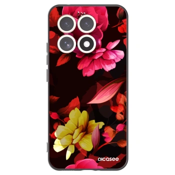 Picasee crna silikonska maskica za Xiaomi 15T - Dark Peonny