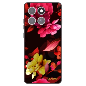 Picasee crna silikonska maskica za Motorola Edge 60 Fusion - Dark Peonny