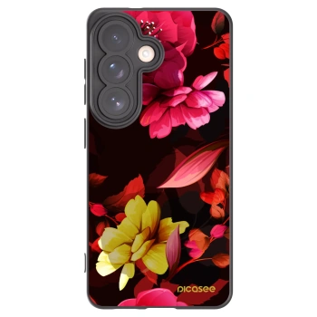 Picasee crna silikonska maskica za Samsung Galaxy S26 - Dark Peonny