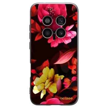 Picasee crna silikonska maskica za Honor Magic8 Pro 5G - Dark Peonny