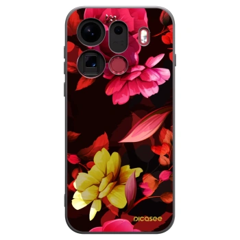 Picasee crna silikonska maskica za OPPO Find X9 Pro - Dark Peonny