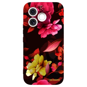 Picasee crna silikonska maskica za Honor 600 Lite - Dark Peonny