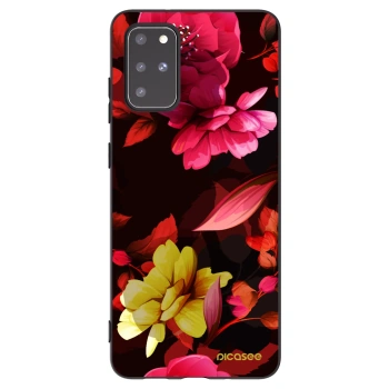 Picasee crna silikonska maskica za Samsung Galaxy S20+ G985F - Dark Peonny