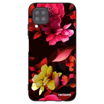 Picasee crna silikonska maskica za Huawei P40 Lite - Dark Peonny