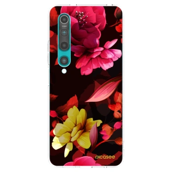 Picasee silikonska prozirna maskica za Xiaomi Mi 10 - Dark Peonny