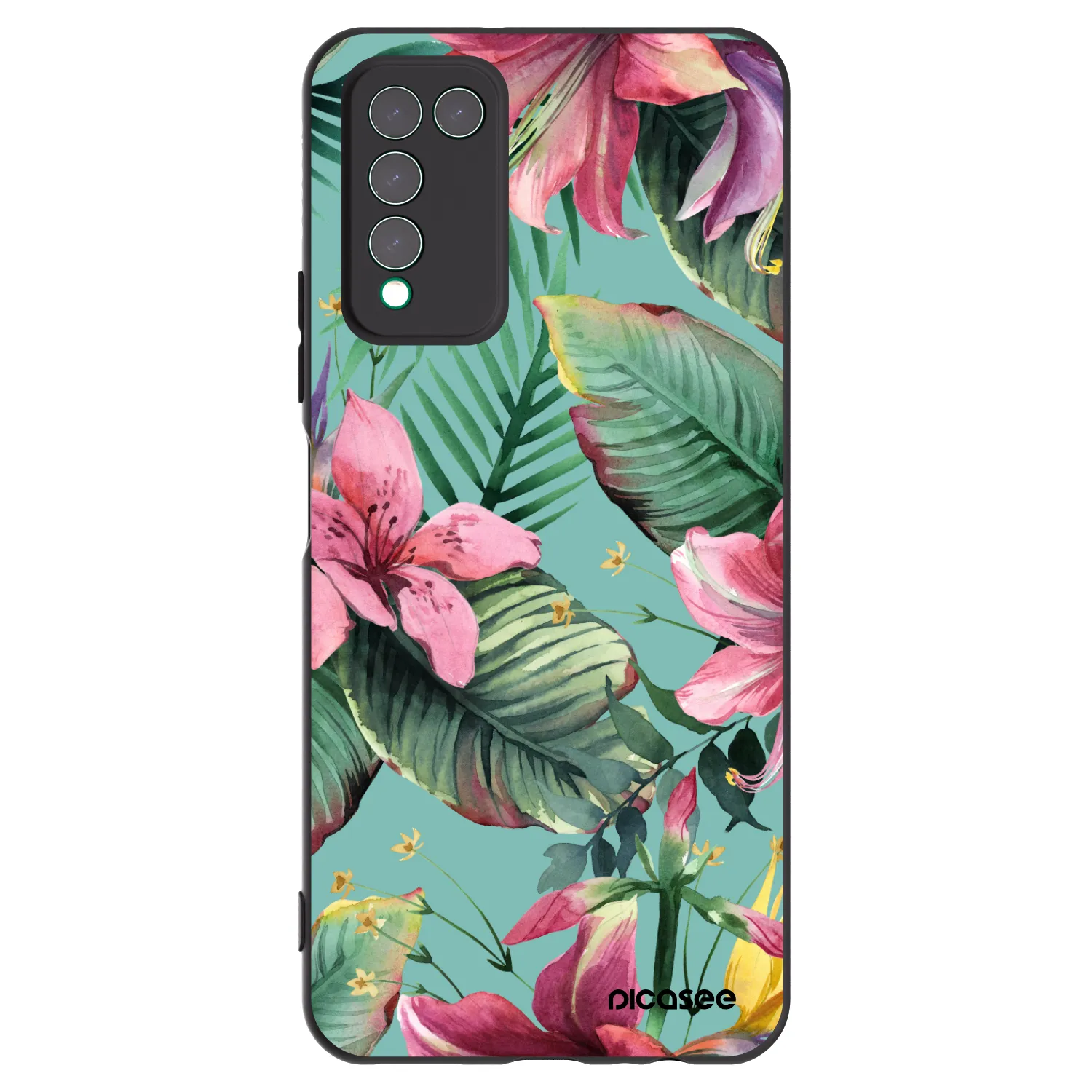 Picasee crna silikonska maskica za Honor 10X Lite - Hawaii