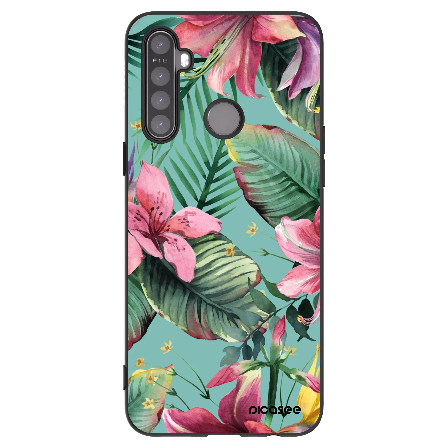 Picasee crna silikonska maskica za Realme 6i - Hawaii