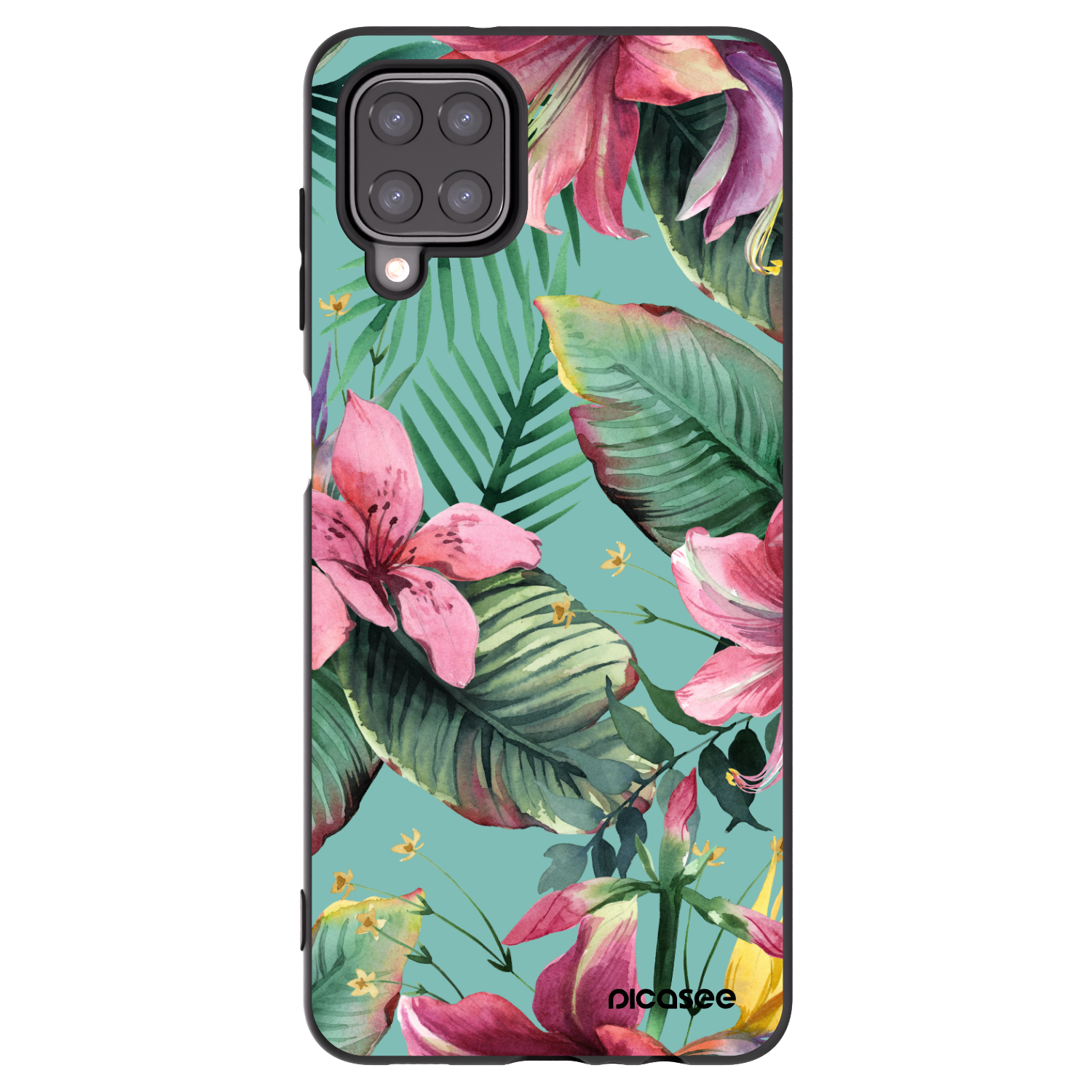 Picasee crna silikonska maskica za Samsung Galaxy A12 A125F - Hawaii