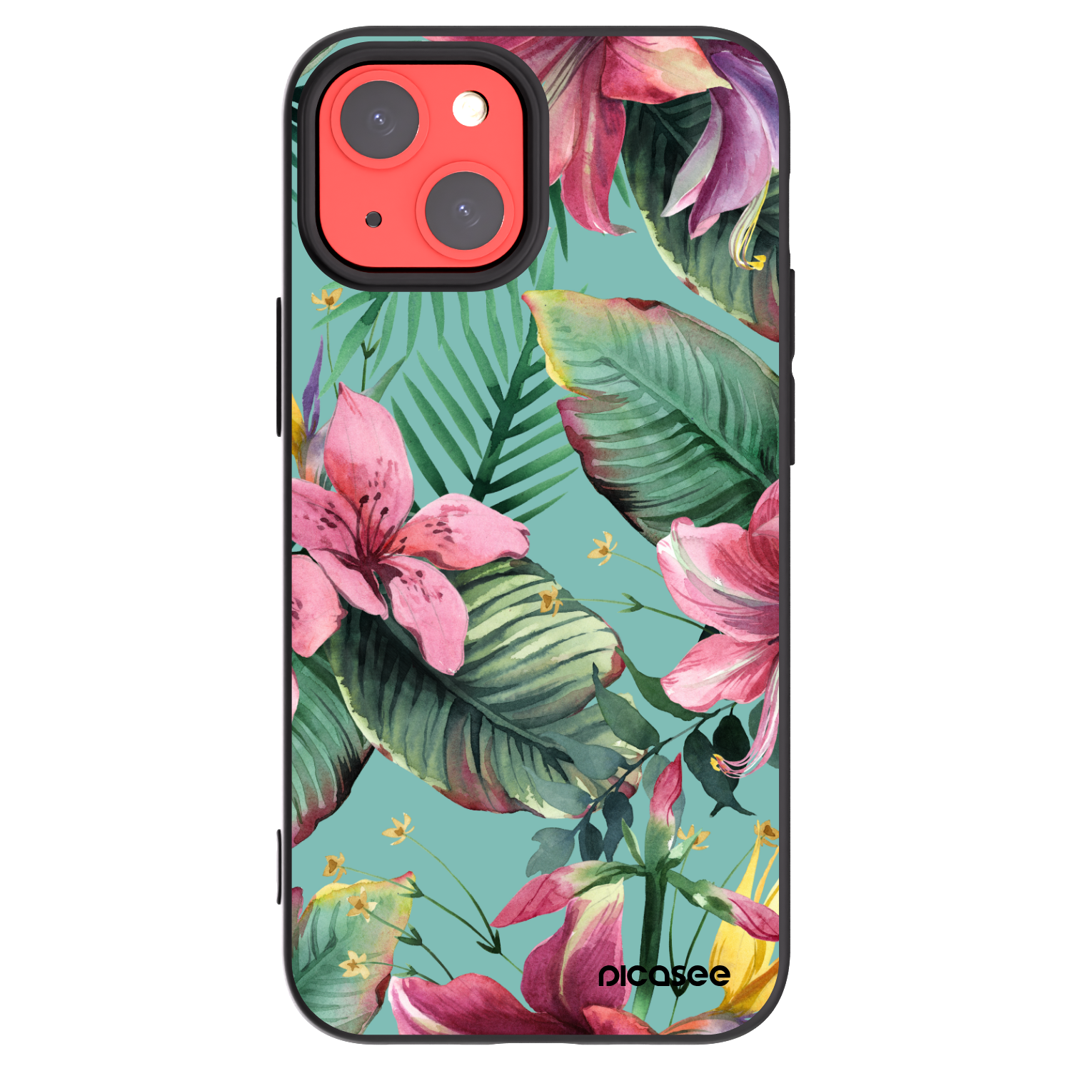 Picasee crna silikonska maskica za Apple iPhone 13 mini - Hawaii