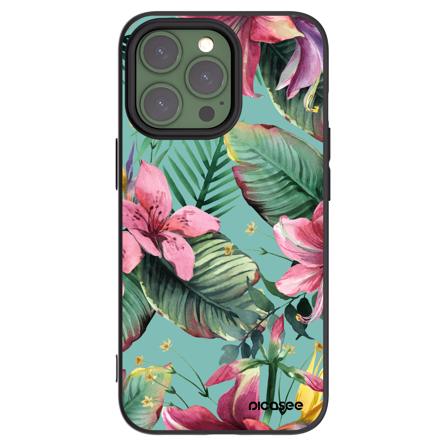 Picasee crna silikonska maskica za Apple iPhone 13 Pro - Hawaii
