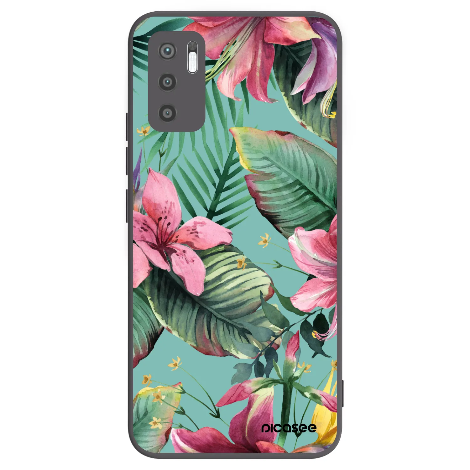Picasee crna silikonska maskica za Xiaomi Redmi Note 10 5G - Hawaii