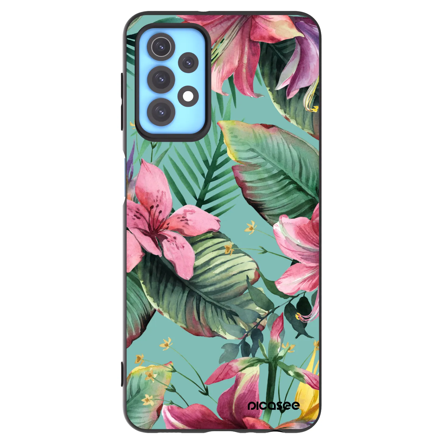 Picasee crna silikonska maskica za Samsung Galaxy A32 4G SM-A325F - Hawaii