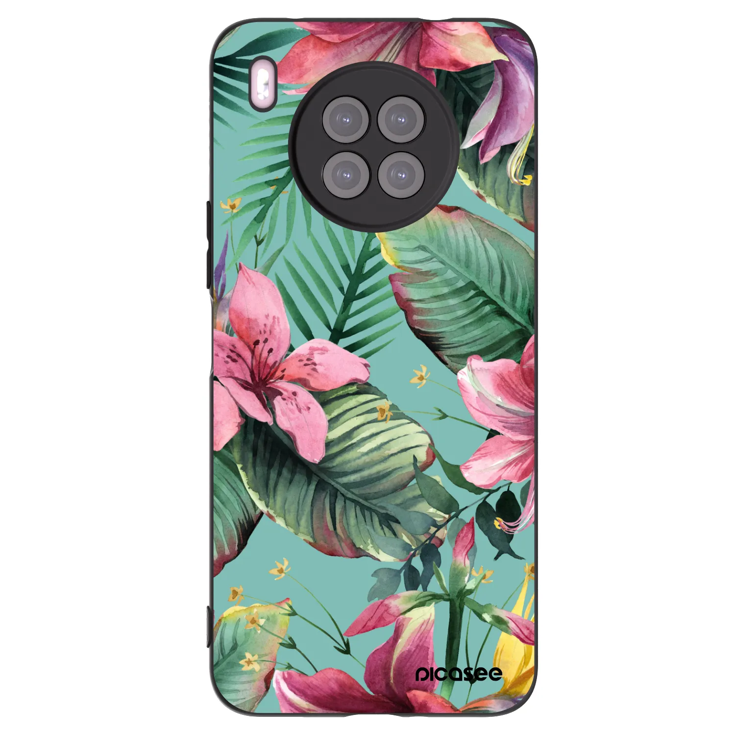 Picasee crna silikonska maskica za Huawei Nova 8i - Hawaii