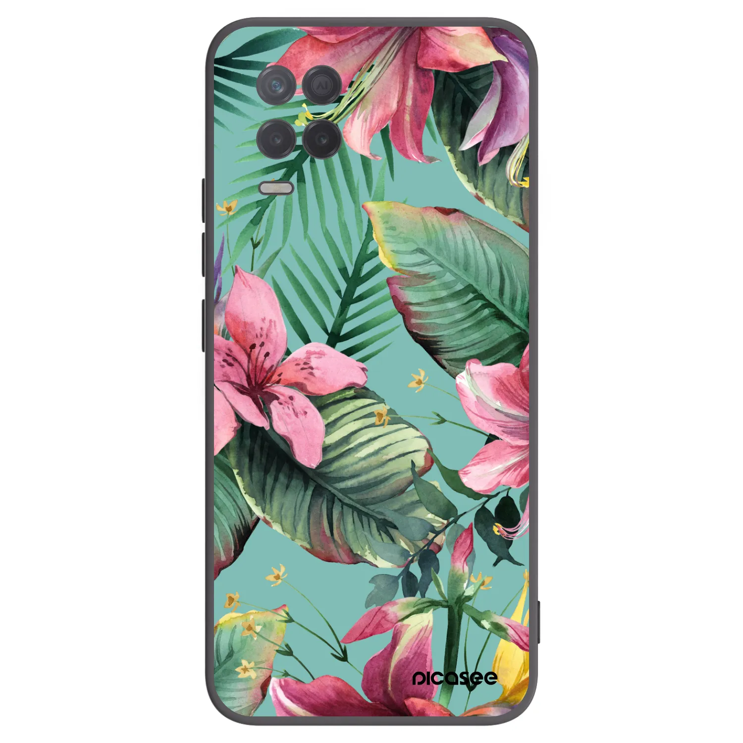 Picasee crna silikonska maskica za Realme 8 5G - Hawaii