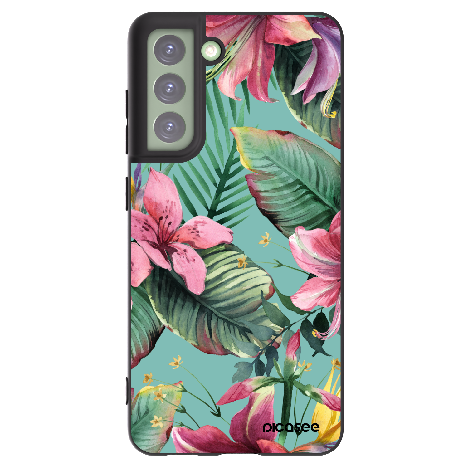 Picasee crna silikonska maskica za Samsung Galaxy S21 FE 5G - Hawaii