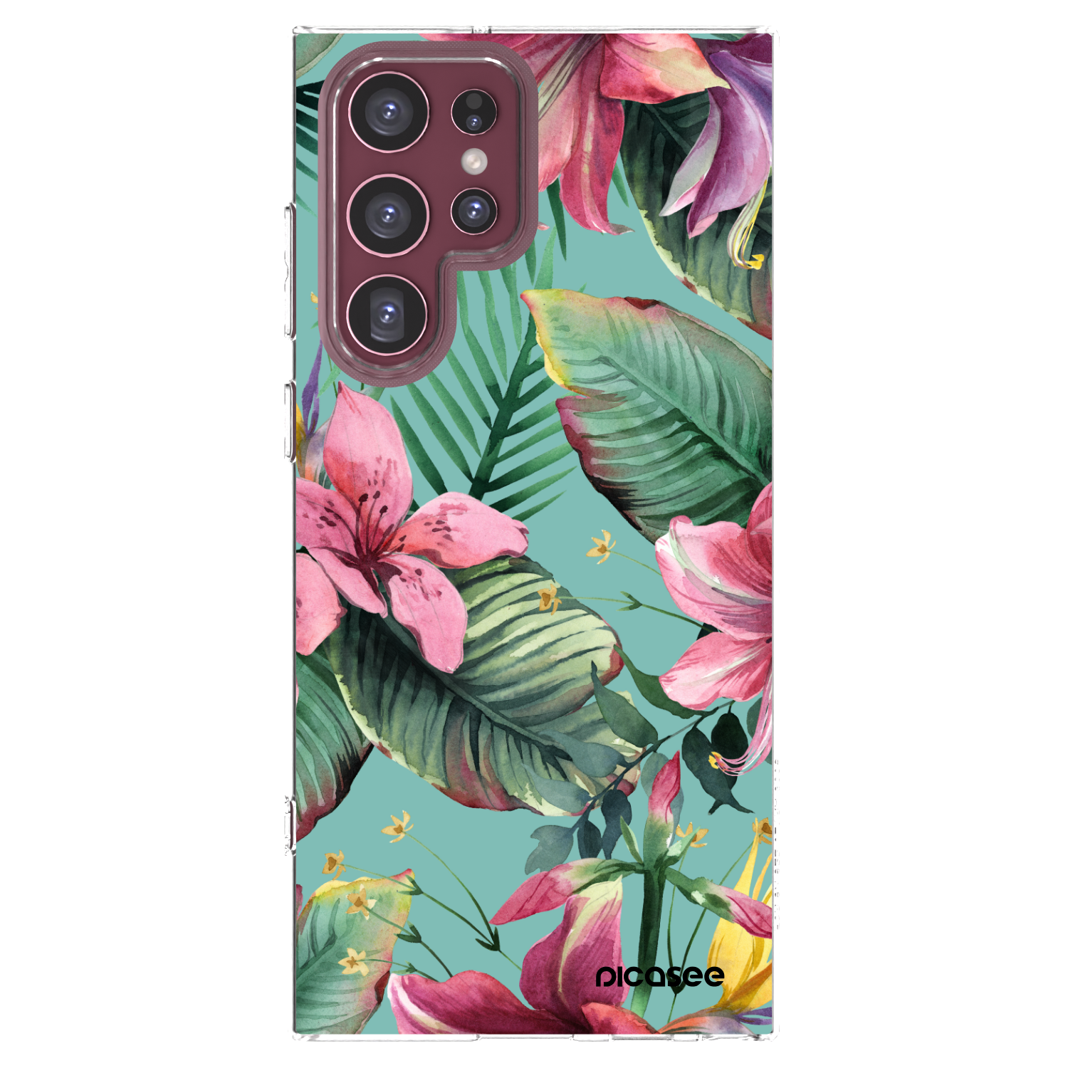 Picasee silikonska prozirna maskica za Samsung Galaxy S22 Ultra 5G - Hawaii