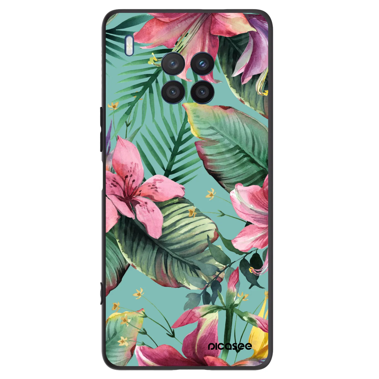 Picasee crna silikonska maskica za Honor 50 Lite - Hawaii