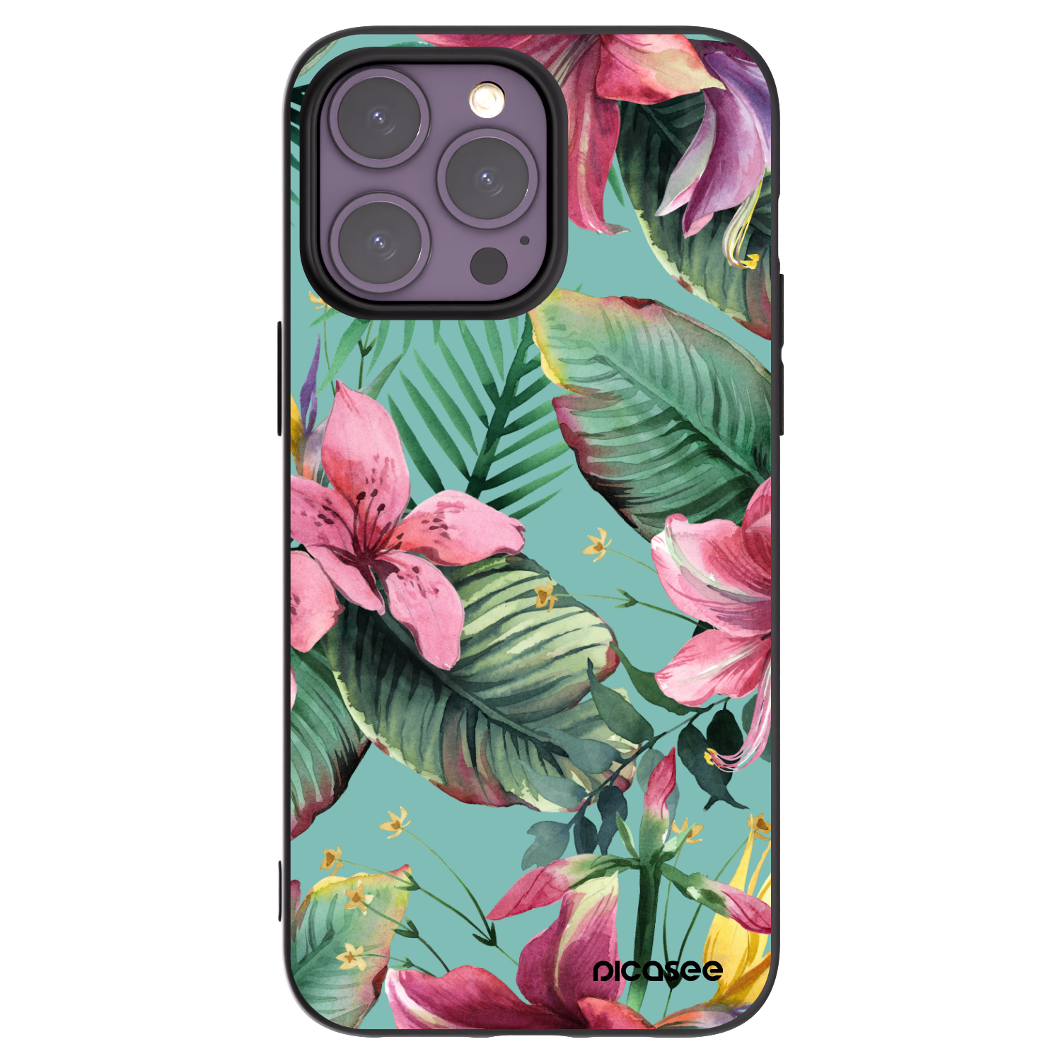 Picasee crna silikonska maskica za Apple iPhone 14 Pro Max - Hawaii
