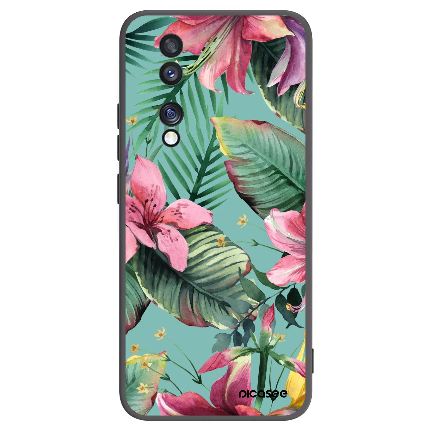 Picasee crna silikonska maskica za Honor 70 - Hawaii