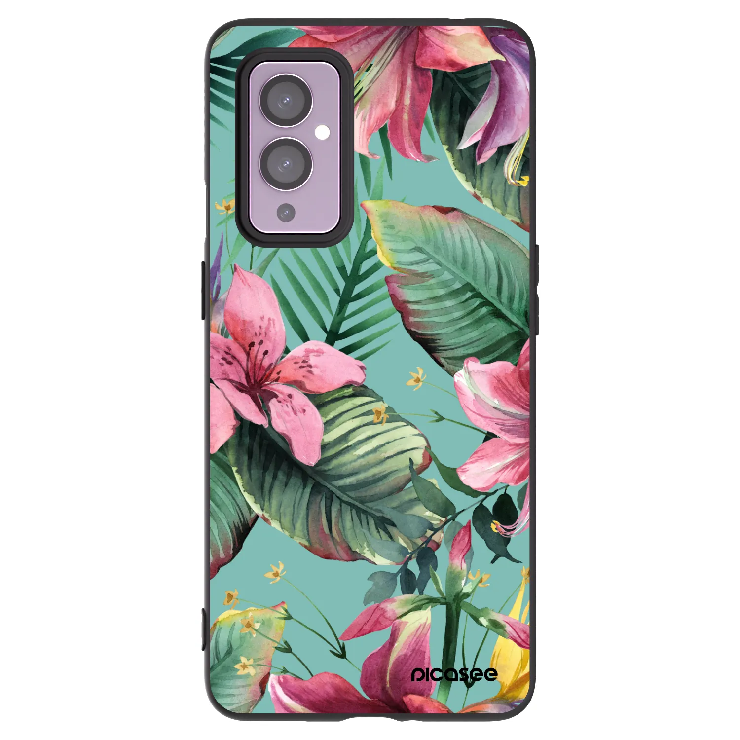 Picasee crna silikonska maskica za OnePlus 9 - Hawaii