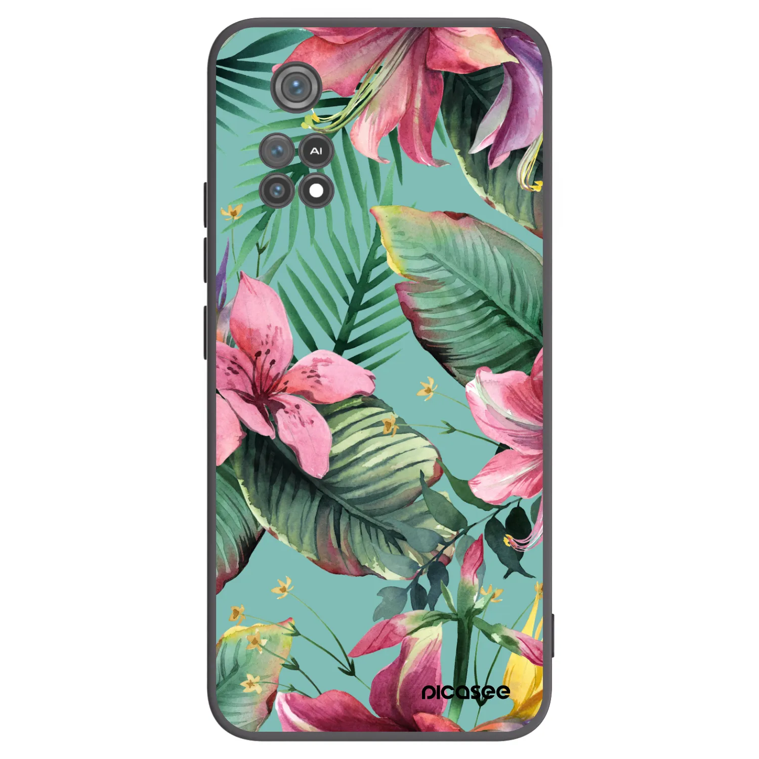 Picasee crna silikonska maskica za Xiaomi Poco M4 Pro - Hawaii