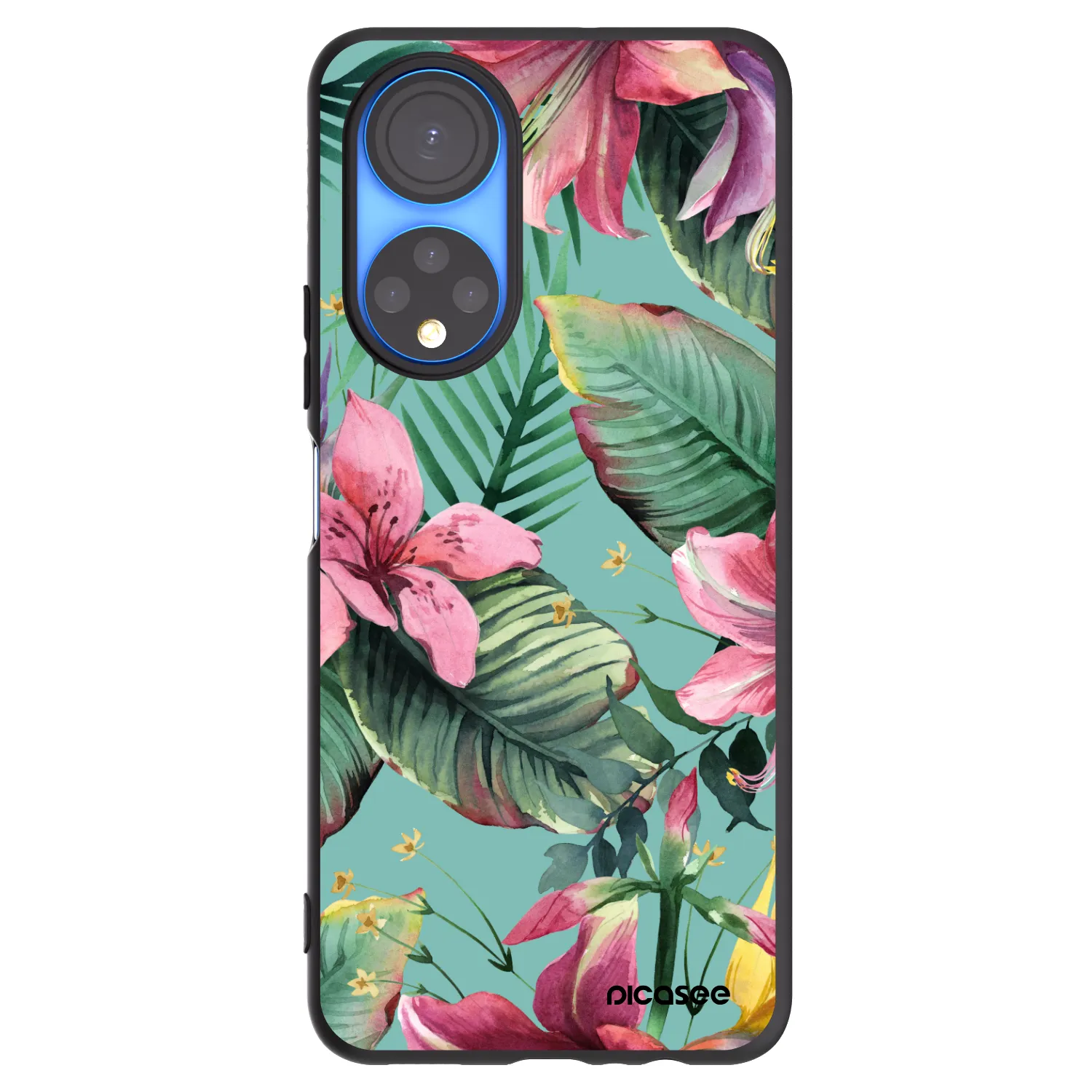 Picasee crna silikonska maskica za Honor X7 - Hawaii