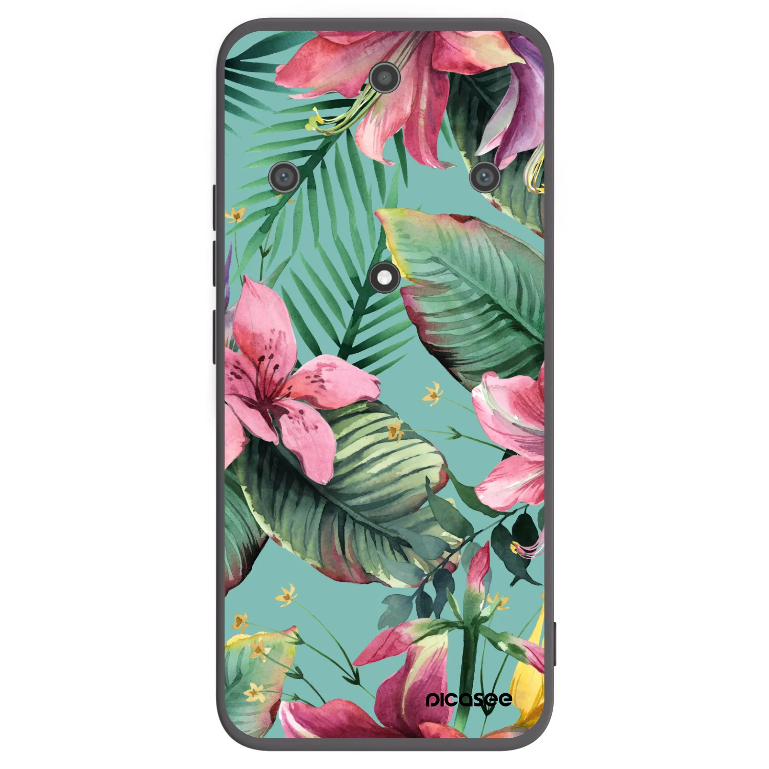 Picasee crna silikonska maskica za Honor Magic5 Lite 5G - Hawaii