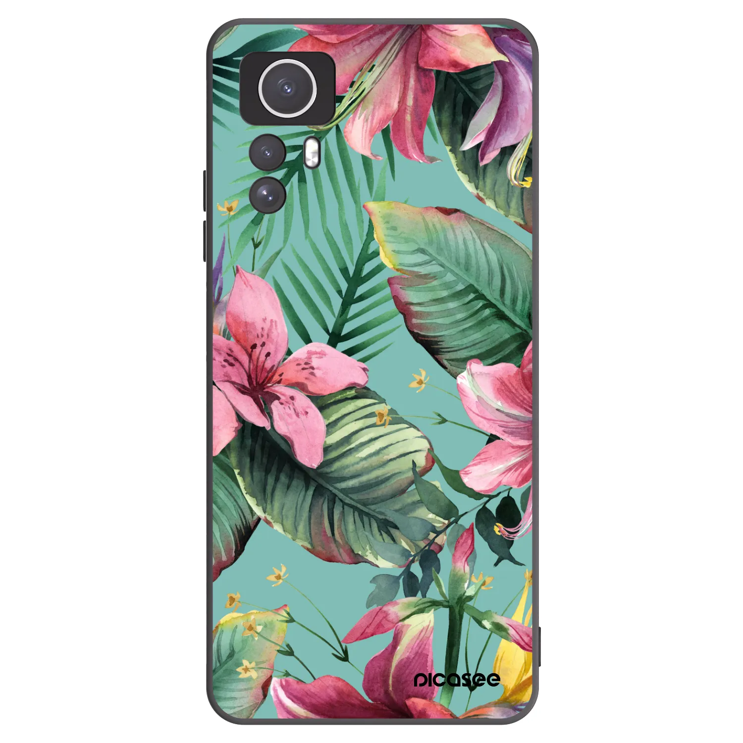 Picasee crna silikonska maskica za Xiaomi Redmi Note 12S - Hawaii