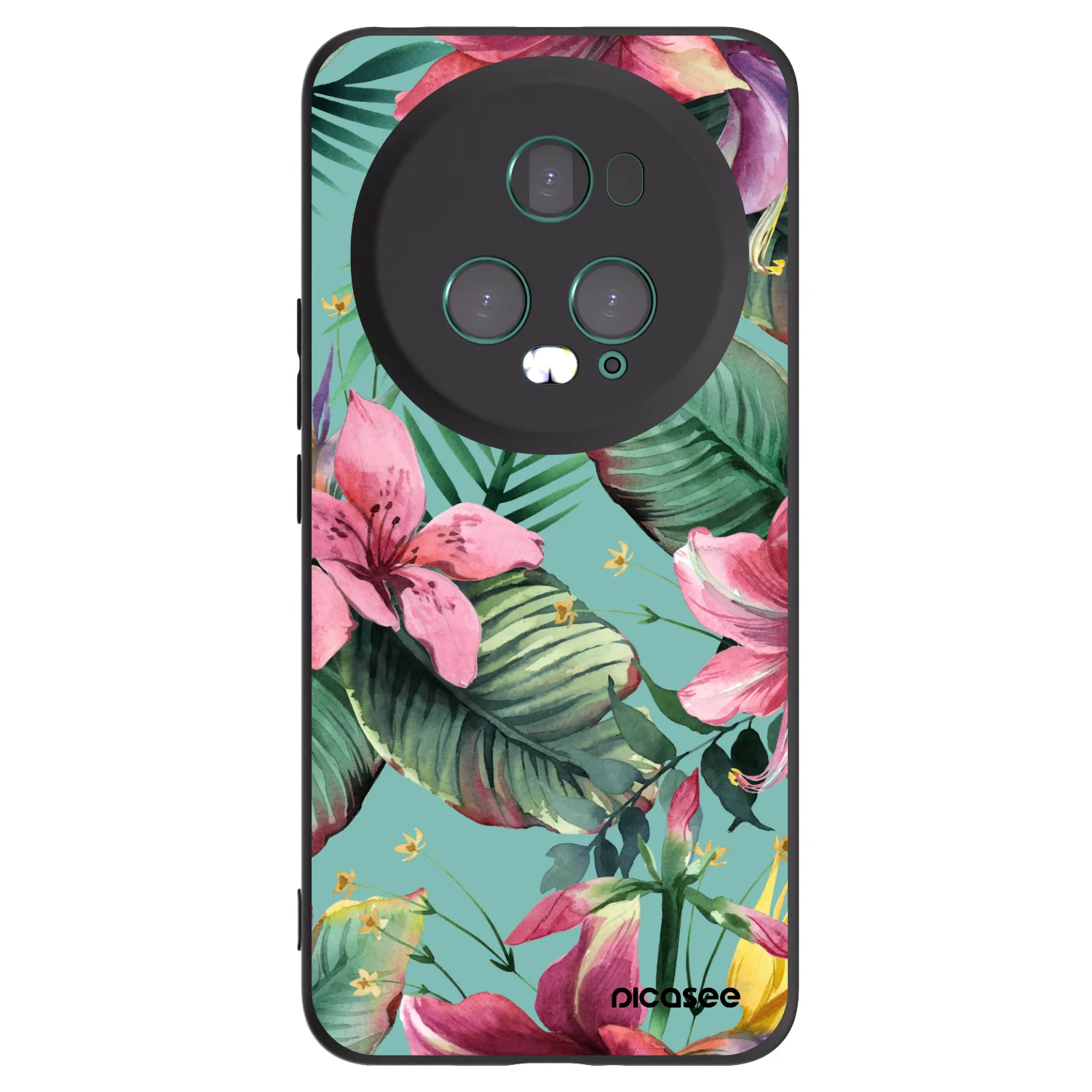 Picasee crna silikonska maskica za Honor Magic5 Pro - Hawaii