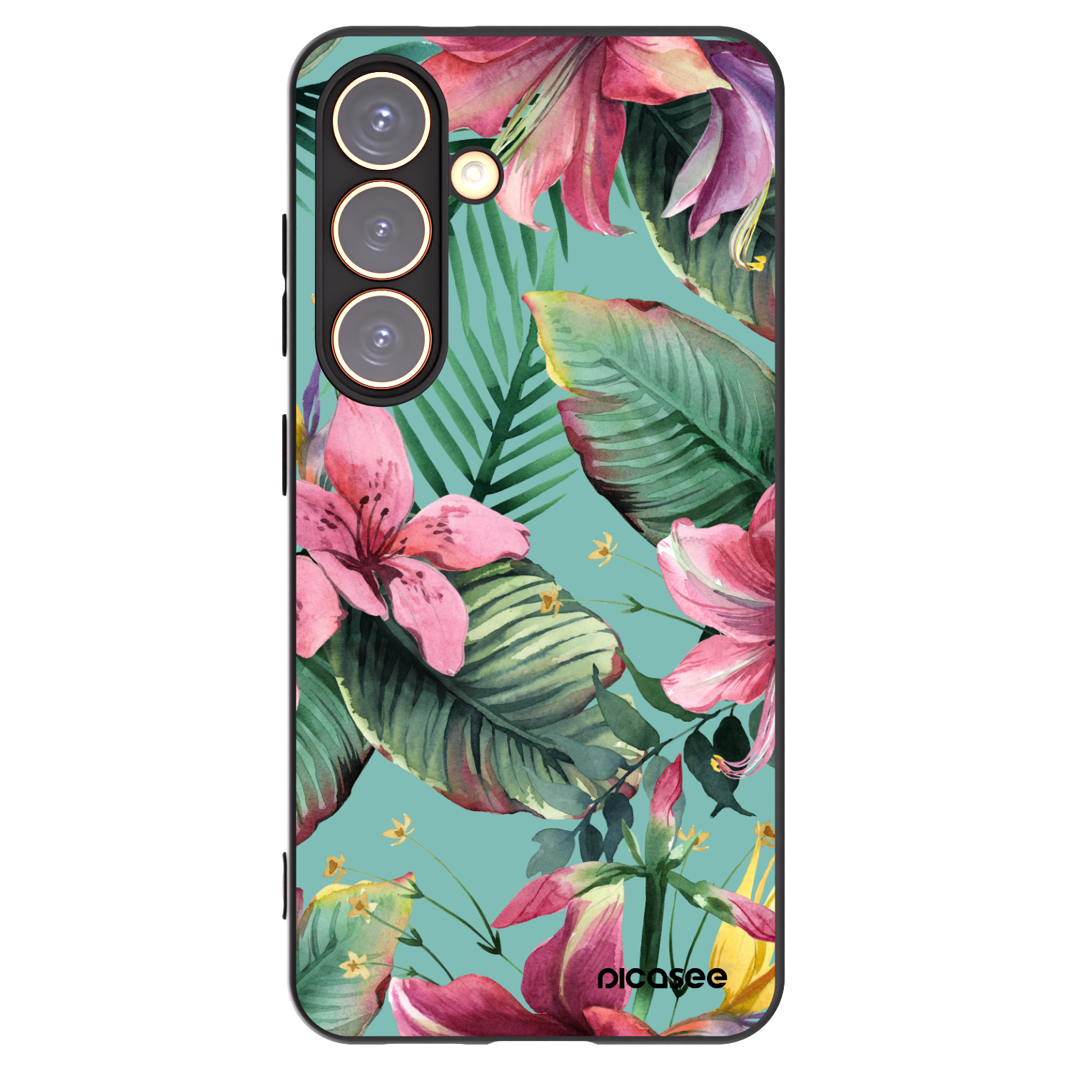 Picasee crna silikonska maskica za Samsung Galaxy S24 S921B 5G - Hawaii