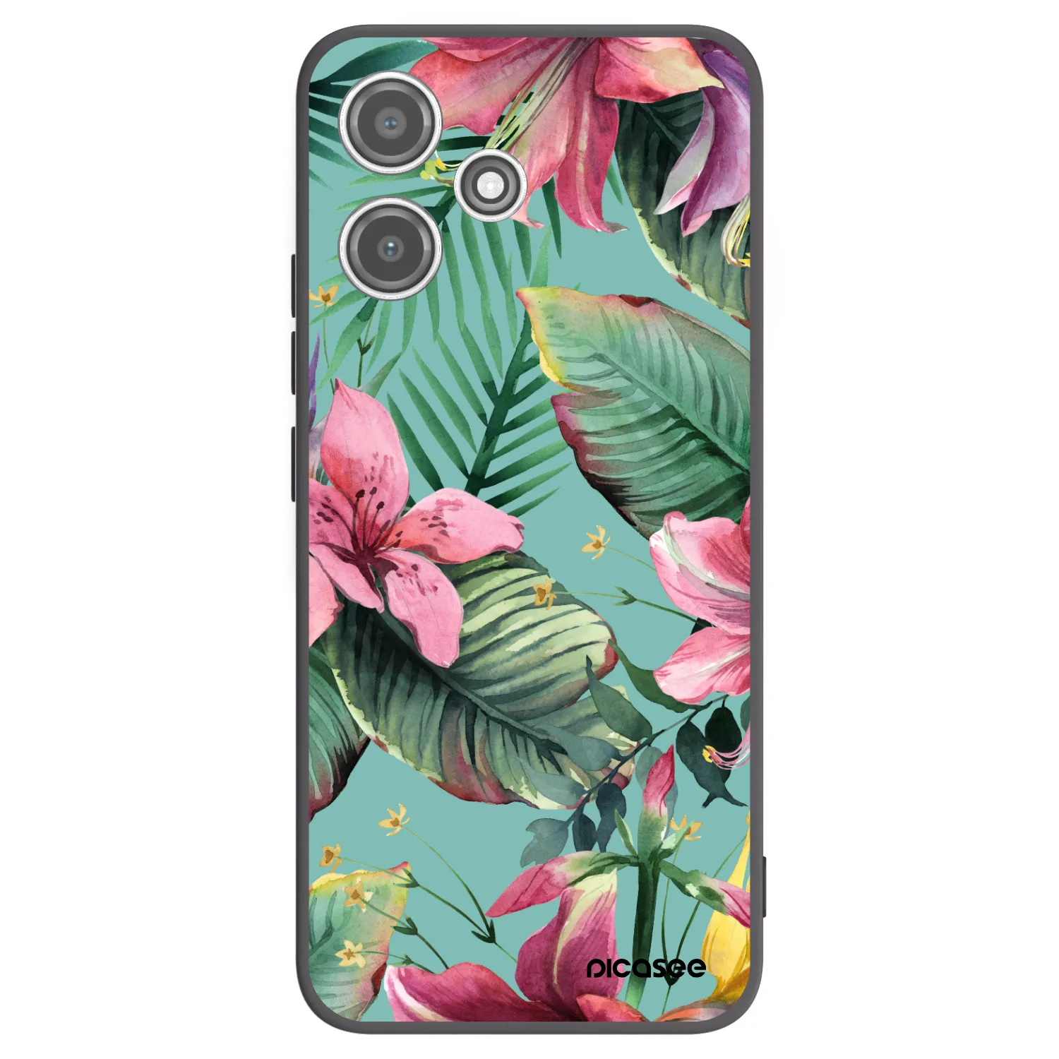 Picasee crna silikonska maskica za Xiaomi Redmi 12 5G - Hawaii