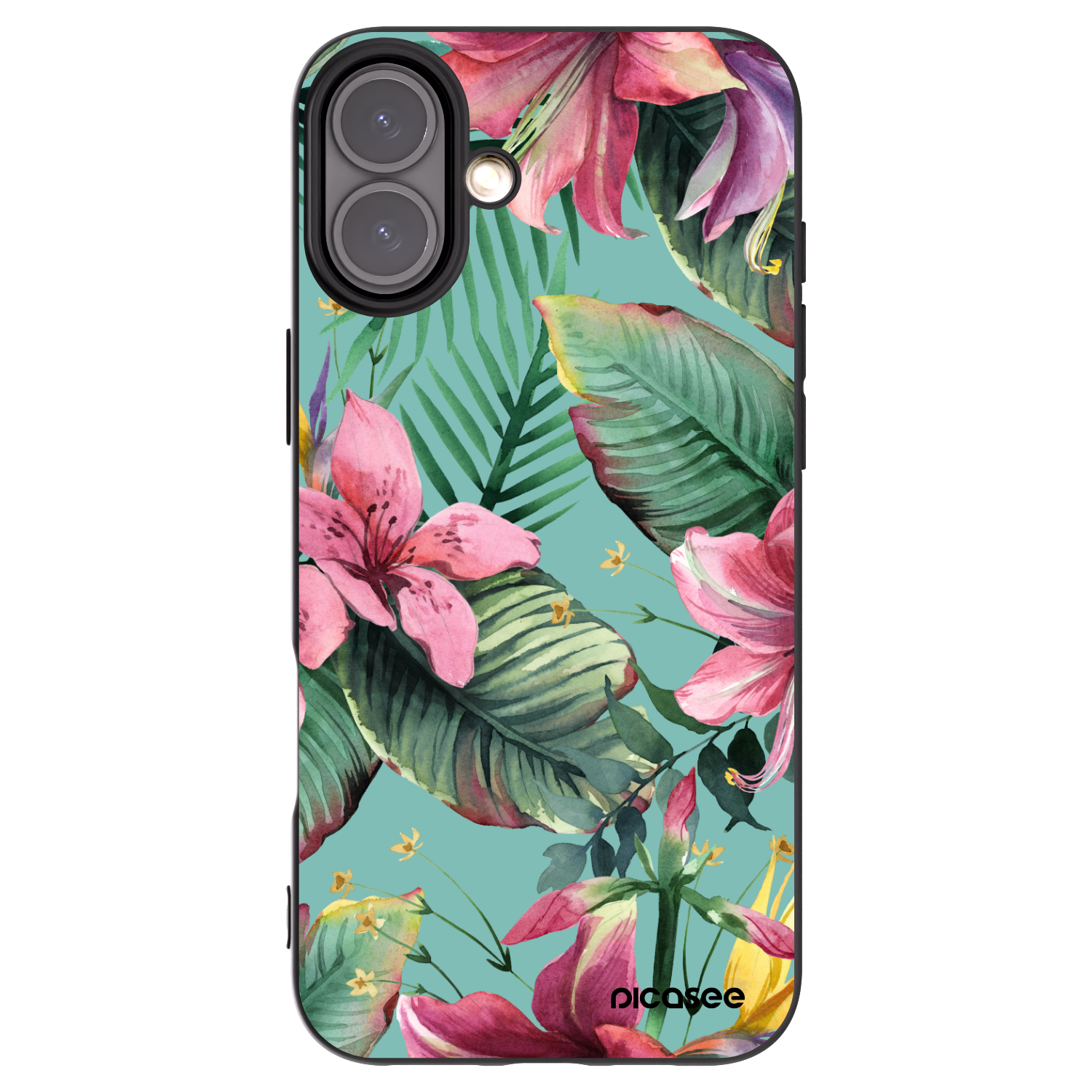 Picasee crna silikonska maskica za Apple iPhone 16 Plus - Hawaii