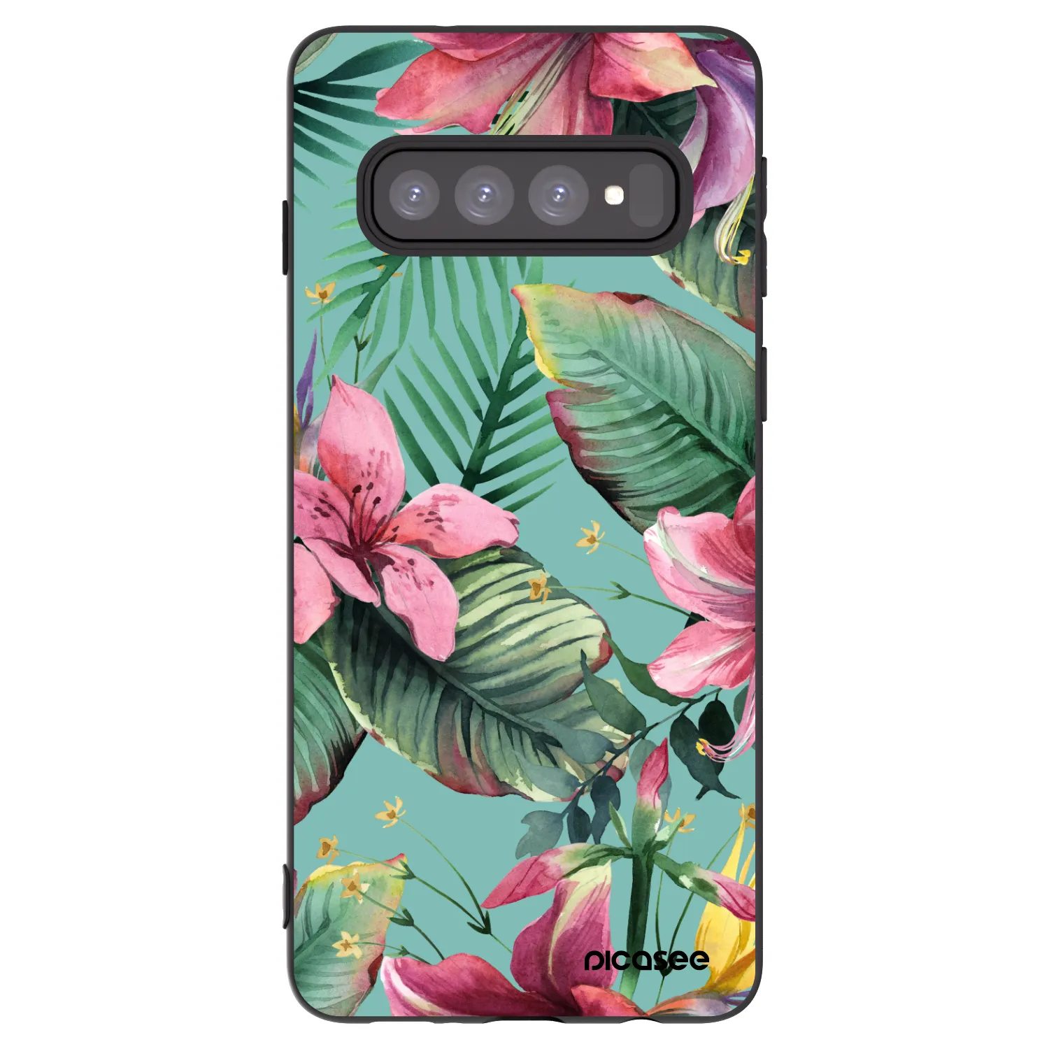 Picasee crna silikonska maskica za Samsung Galaxy S10 G973 - Hawaii