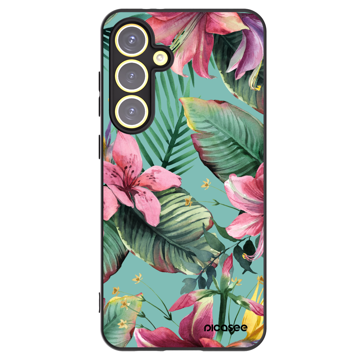 Picasee crna silikonska maskica za Samsung Galaxy S24 FE S721B - Hawaii