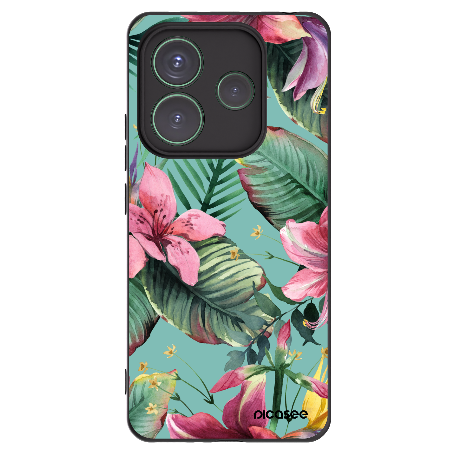 Picasee crna silikonska maskica za Xiaomi Redmi Note 14 5G - Hawaii
