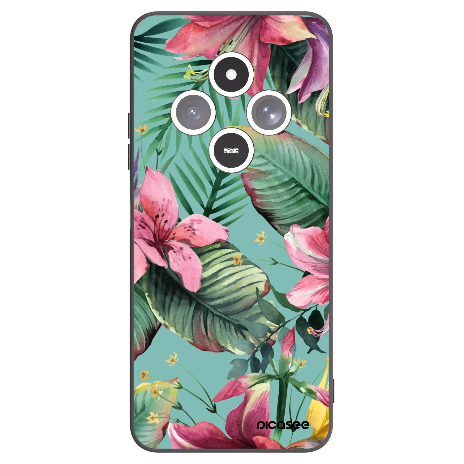 Picasee crna silikonska maskica za Xiaomi Redmi 14C - Hawaii