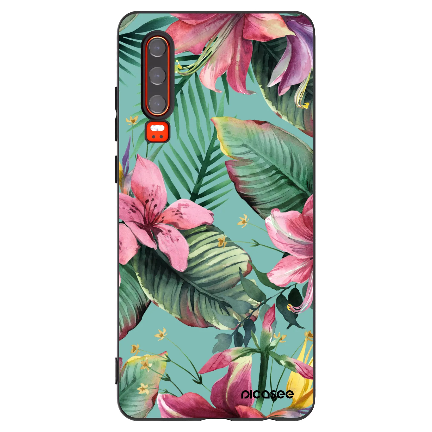 Picasee crna silikonska maskica za Huawei P30 - Hawaii