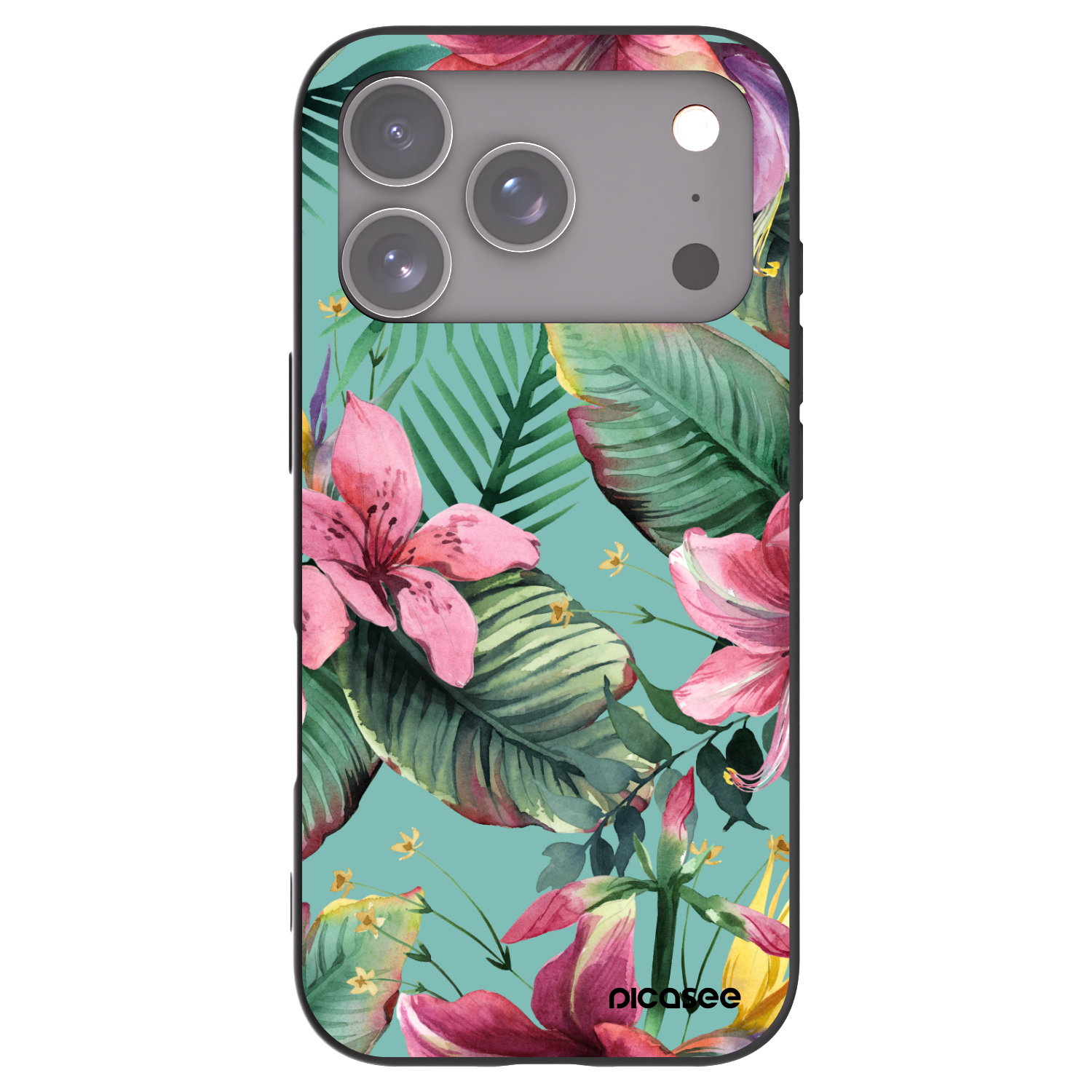 Picasee crna silikonska maskica za Apple iPhone 17 Pro - Hawaii