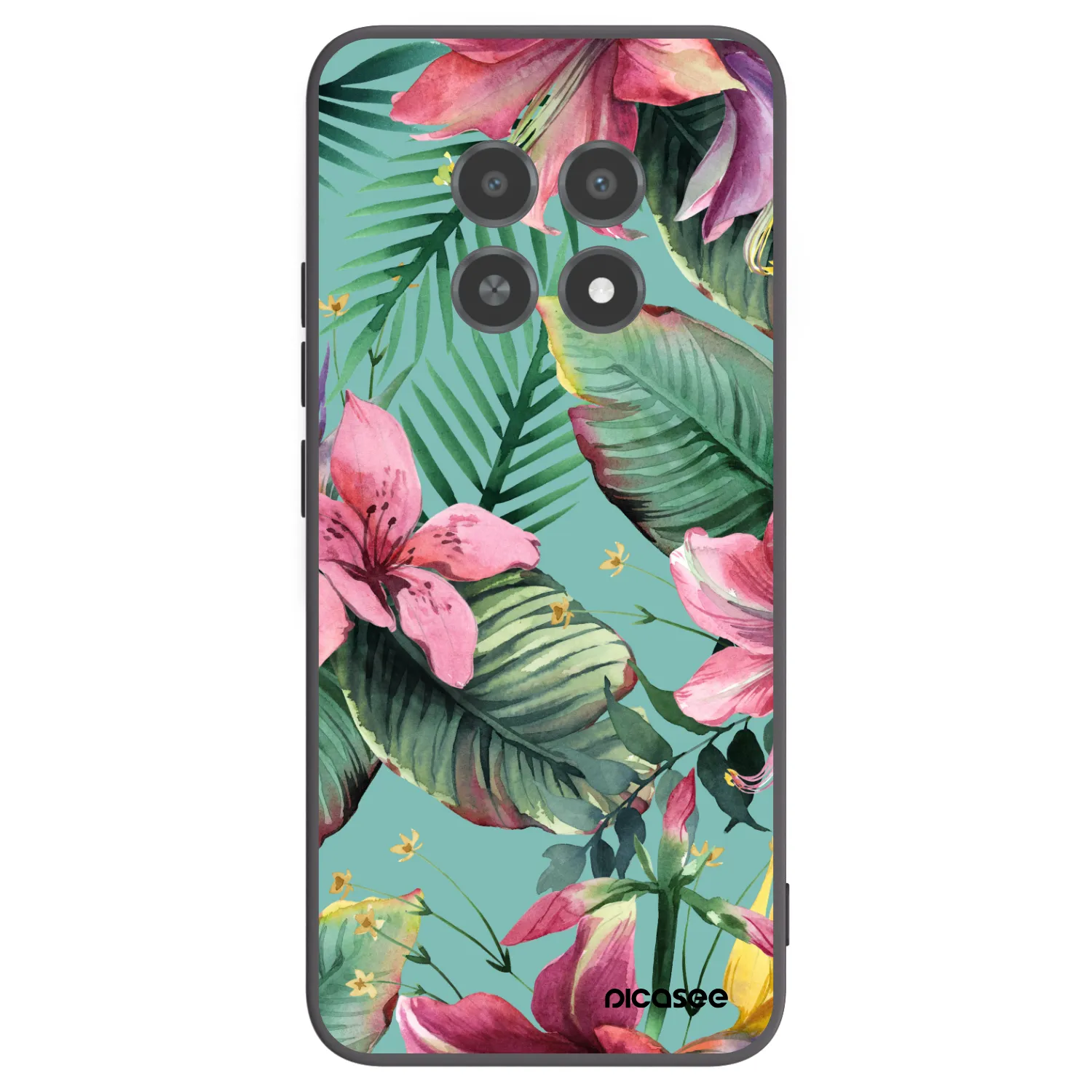 Picasee crna silikonska maskica za Realme 12X - Hawaii