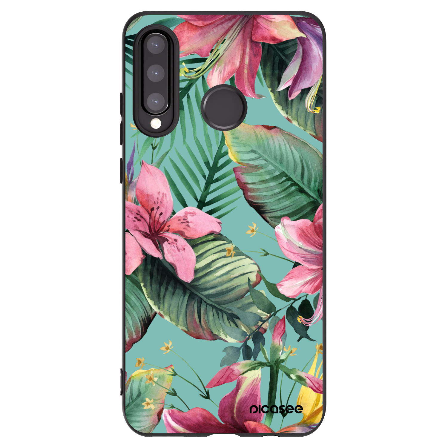 Picasee crna silikonska maskica za Huawei P30 Lite - Hawaii