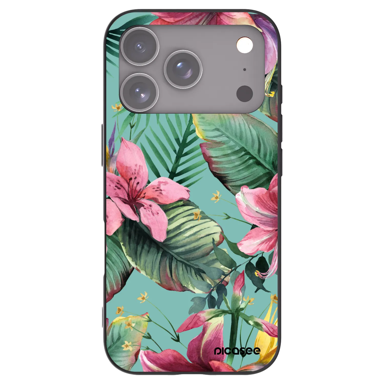Picasee crna silikonska maskica za Apple iPhone 18 Pro - Hawaii