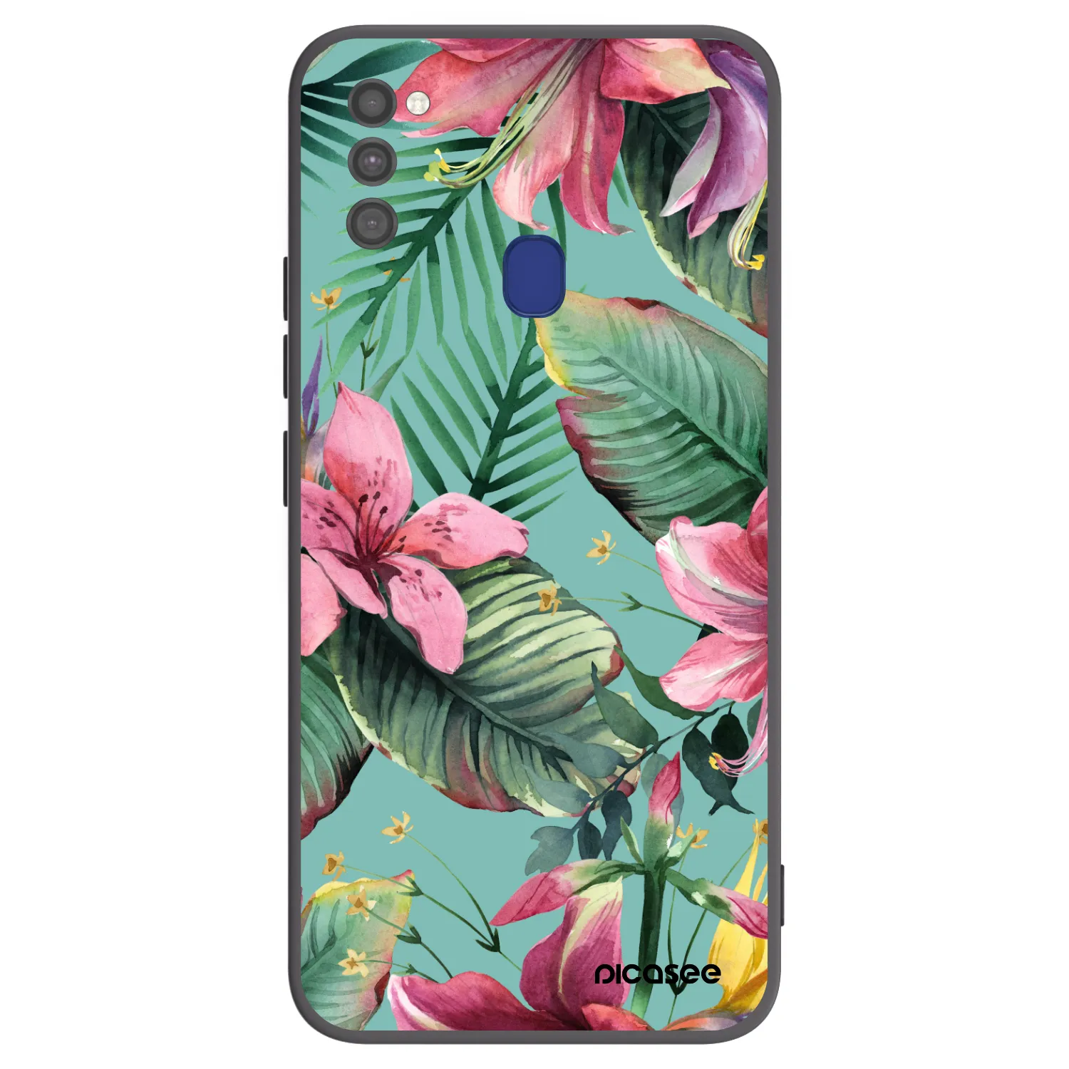 Picasee crna silikonska maskica za Samsung Galaxy M21 M215F - Hawaii
