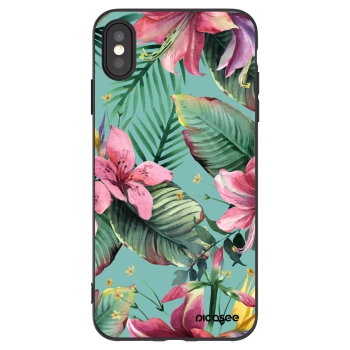 Picasee crna silikonska maskica za Apple iPhone XS Max - Hawaii