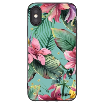 Picasee crna silikonska maskica za Apple iPhone X/XS - Hawaii