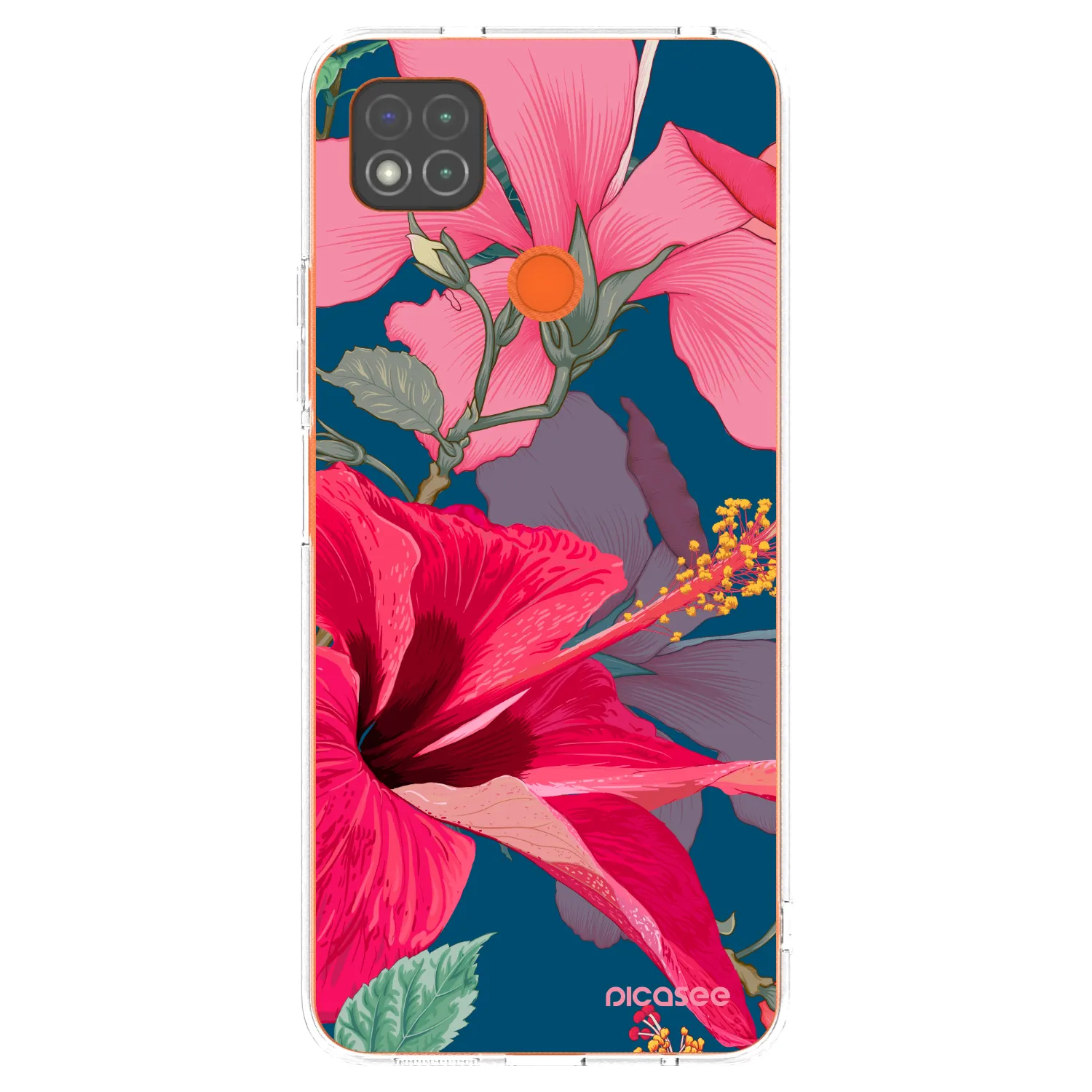Picasee silikonska prozirna maskica za Xiaomi Redmi 9C - Hibiscus