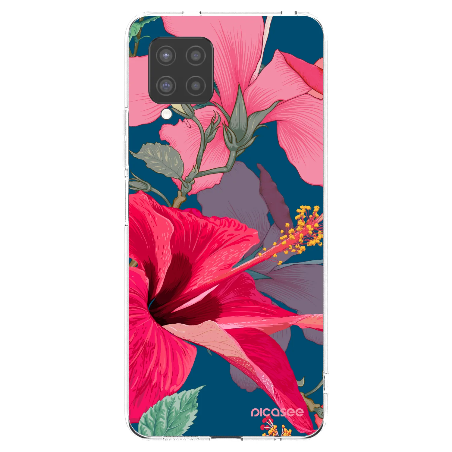 Picasee silikonska prozirna maskica za Samsung Galaxy A42 A426B - Hibiscus