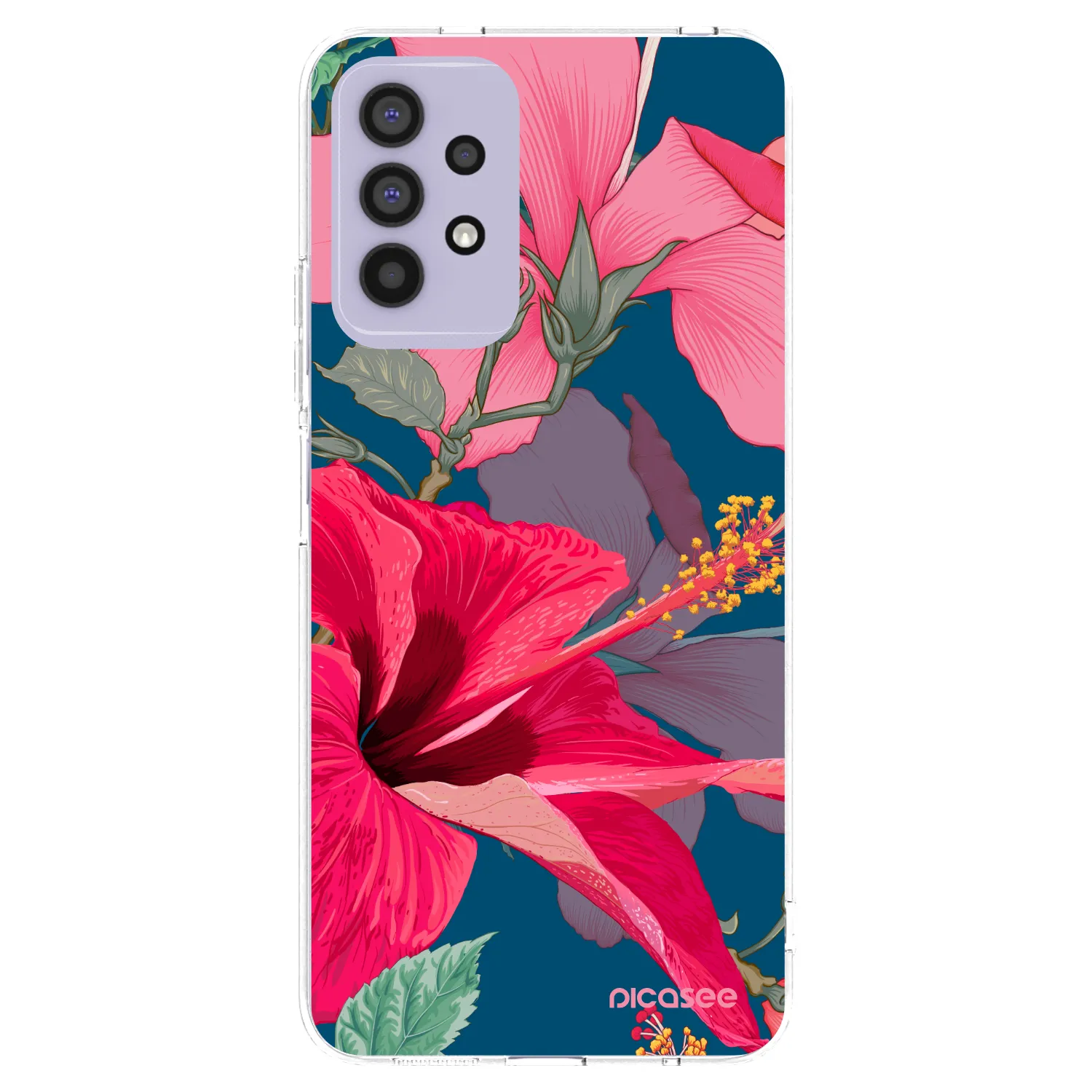 Picasee silikonska prozirna maskica za Samsung Galaxy A32 4G SM-A325F - Hibiscus
