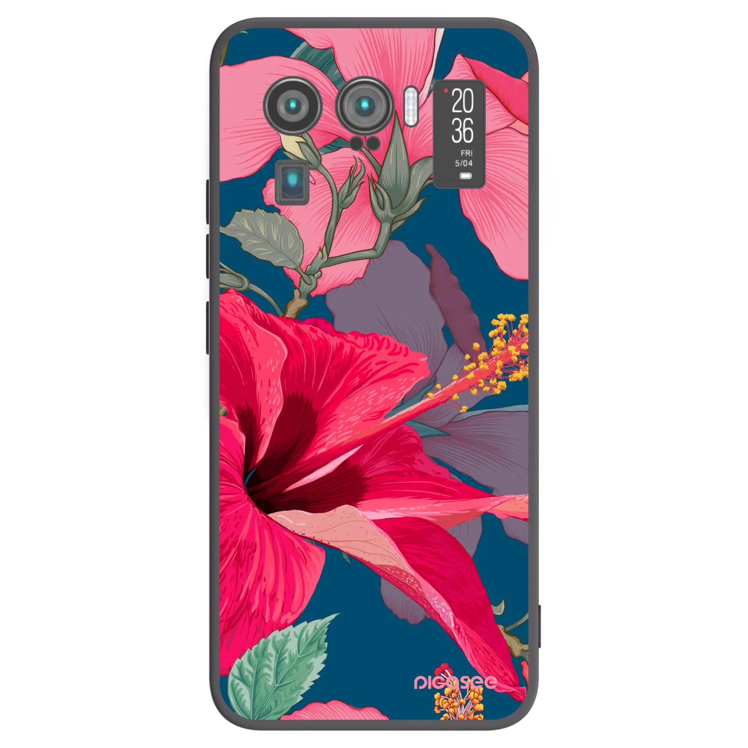 Picasee crna silikonska maskica za Xiaomi Mi 11 Ultra - Hibiscus